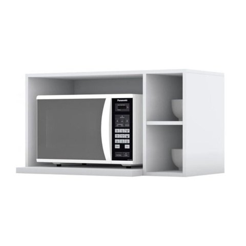 Armário de Cozinha Modulado Suporte Nicho P- Microondas Americana 80x44cm Branco - Henn