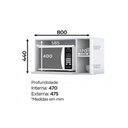Ver imagem 2 de Armário de Cozinha Modulado Suporte Nicho P- Microondas Americana 80x44cm Branco - Henn