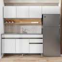 Ver imagem 2 de Cozinha Modulada 3 Pecas com Balcao Pia Line Supremo Cp Freijo Ktp