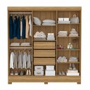 Ver imagem 3 de Guarda Roupa Casal 6 Portas 3 Gavetas Prático - Amendola Touch Demóbile