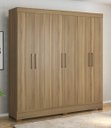 Ver imagem 1 de Guarda Roupa Casal 6 Portas 3 Gavetas Prático - Amendola Touch Demóbile