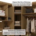 Ver imagem 6 de Quarto Modulado Queen Canto Diagonal  Guarda-roupas Maleiro e Cabeceira Paris Master Luciane Móveis
