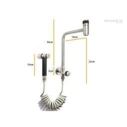 Torneira Cozinha Pré-lavagem Parede Inox 304 Escovado Stone - 2