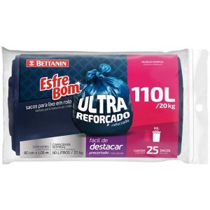 Saco para Lixo Reforçado Rolo com 25 Sacos 110l Esfrebom