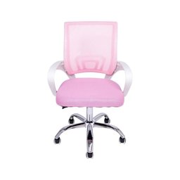 Cadeira de Escritório Begonia Tela Mesh Ergonômica Giratória Rosa - 4