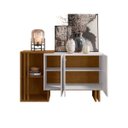 Ver imagem 3 de Aparador Buffet para Sala de Jantar 1,31M com 3 Portas Berlim Ype Off White New Ceval