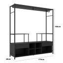 Ver imagem 4 de Guarda-roupa Closet Modulado Barcelona Casal Preto Artefamol