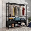 Ver imagem 1 de Guarda-roupa Closet Modulado Barcelona Casal Preto Artefamol