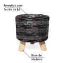 Ver imagem 4 de Puff Forrado com Tecido Preto Decoração Sala 30x28cm