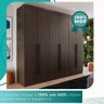 Guarda-roupa Casal 100% Mdf 6 Portas 4 Gavetas Grécia - Mais Móveis Cor New Canion - 8