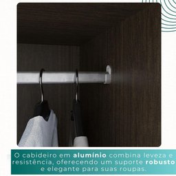 Guarda-roupa Casal 100% Mdf 6 Portas 4 Gavetas Grécia - Mais Móveis Cor New Canion - 9