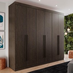 Guarda-roupa Casal 100% Mdf 6 Portas 4 Gavetas Grécia - Mais Móveis Cor New Canion - 2