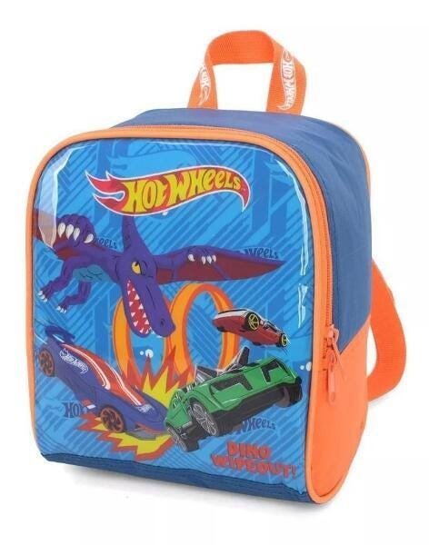 Mochila Hot Wheels Com Rodinhas E Lancheira Luxcel - 1