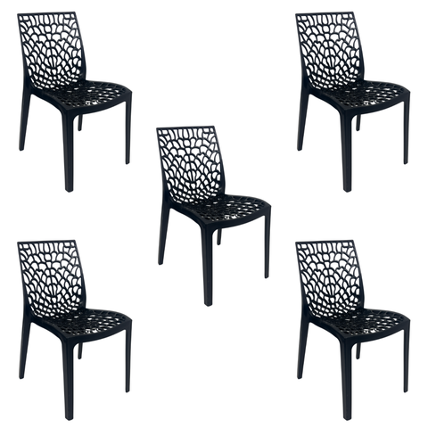 Cadeira de Jantar Oficial Gruvyer Preto - Preto - 5