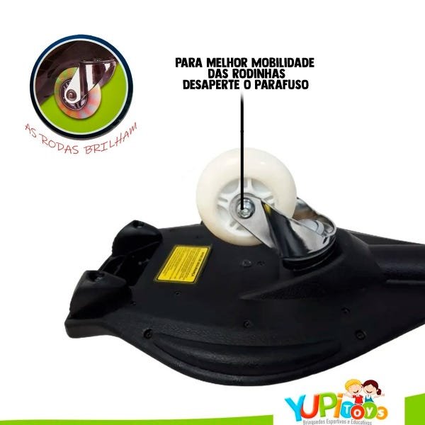 Skate Montado Profissional Infantil Articulado Duas Rodas Radical - Verde - 2