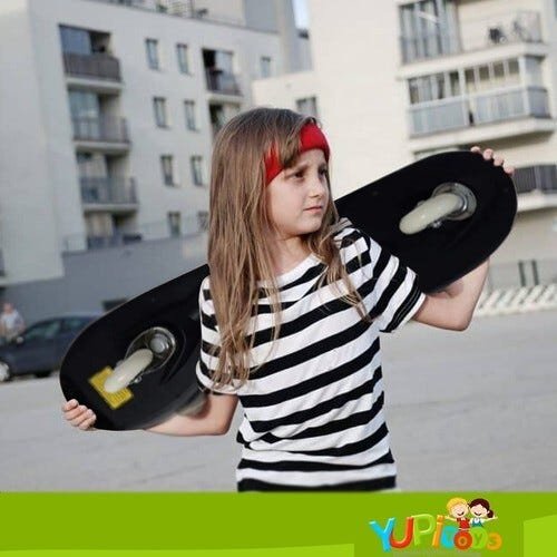 Skate Montado Profissional Infantil Articulado Duas Rodas Radical - Verde - 6