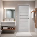 Ver imagem 2 de Kit Porta de Madeira 215x96cm Batente 20cm com Guarnição Cristal Primer Uniportas Abertura Direita