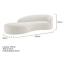 Ver imagem 3 de Divã Recamier Orgânico França 250cm Lado Esquerdo Bouclé