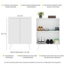 Ver imagem 3 de Sapateira 2 Portas Retrô Nina Multimóveis Branca