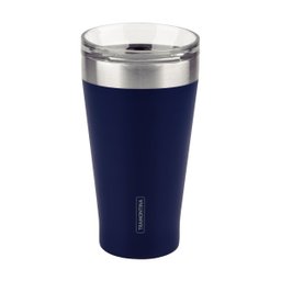 Copo Térmico Tramontina Exata em Aço Inox Azul com Tampa 550 ml - 1 Copo Térmico Tramontina Exata em Aço Inox Azul com Tampa 550 ml - 1