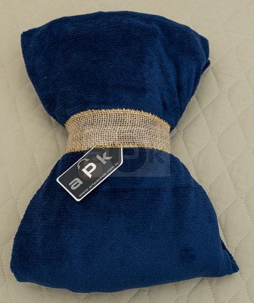 Manta Cobertor Microfibra Pé Quente Adulto Azul Marinho