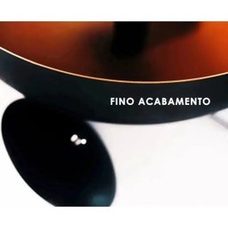 Lustre Pendente Meia Lua 40cm Alumínio Preto com Cobre As Luminárias - 3