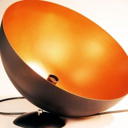 Lustre Pendente Meia Lua 40cm Alumínio Preto com Cobre As Luminárias - 2