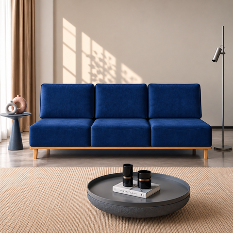Sofá Atenas Fixo 220cm - Azul