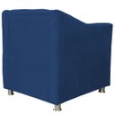 Ver imagem 4 de Poltrona Decorativa Tillak Tilla em Suede para Sala de Estar, Consultório e Recepção - Azul Marinho