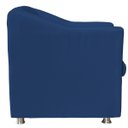 Ver imagem 3 de Poltrona Decorativa Tillak Tilla em Suede para Sala de Estar, Consultório e Recepção - Azul Marinho