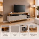 Ver imagem 3 de Rack para TV Ate 75' NT1385 Off White / Freijo Notável Móveis