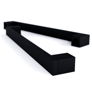 Puxador em Alumínio 60cm Reto Preto Madeira Vidro