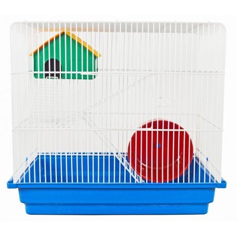 Gaiola para Hamster Topolino Azul Contrera 3 Andares Epoxi