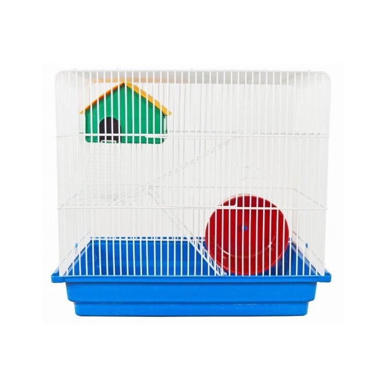 Gaiola para Hamster Topolino Azul Contrera 3 Andares Epoxi