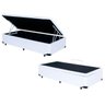 Cama Box Baú Solteiro 88x188x40 Premium Corino Branco - 1