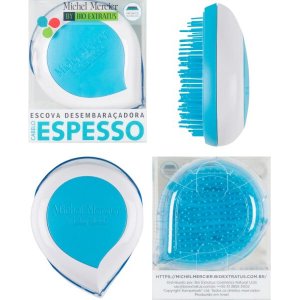 Escova de Cabelos Michel Mercier para levar na bolsa - Azul escuro