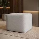 Ver imagem 1 de Puff Retangular Decorativo para Sala Orgânico Confortável e Reforçado Bouclé