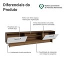 Ver imagem 4 de Rack para Tv até 80 Polegadas 218 Cm 2 Portas Rustic/branco Agata Madesa