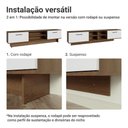 Ver imagem 6 de Rack para Tv até 80 Polegadas 218 Cm 2 Portas Rustic/branco Agata Madesa