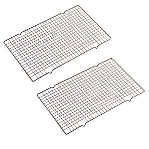 Kit com 2 Grade para Esfriar Alimentos Rack Suporte Pão Bolo Biscoito Pizza Torta Confeitaria