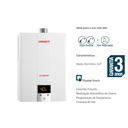 Ver imagem 3 de Aquecedor de Água a Gás Lorenzetti Lz2000de-b Branco Digital 20 Litros Bivolt para Gn