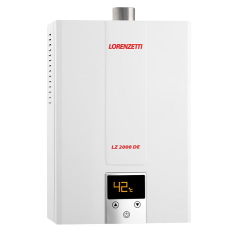 Aquecedor de Água a Gás Lorenzetti Lz2000de-b Branco Digital 20 Litros Bivolt para Gn