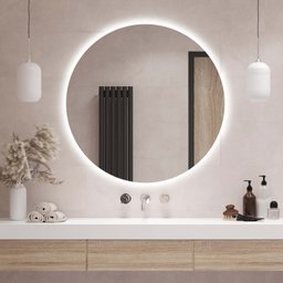 Espelho Redondo com Led Lapidado - 60 Cm - 6