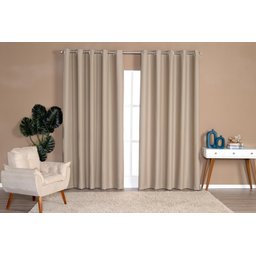 Cortina Blackout Tecido 2,50m x 2,20m Para Varão Simples:Avelã - 1