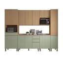 Ver imagem 2 de Cozinha Completa 6 Peças com Espaços para Micro-ondas e Tampos Slim Luciane Móveis
