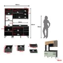 Ver imagem 3 de Armário de Cozinha Completa Modulada Reta 6 Peças 180cm Cz1203 Begônia Tecnomóbili