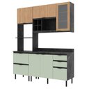 Ver imagem 6 de Armário de Cozinha Completa Modulada Reta 6 Peças 180cm Cz1203 Begônia Tecnomóbili