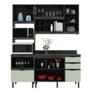 Ver mais imagens de Armário de Cozinha Completa Modulada Reta 6 Peças 180cm Cz1203 Begônia Tecnomóbili