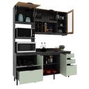 Ver imagem 7 de Armário de Cozinha Completa Modulada Reta 6 Peças 180cm Cz1203 Begônia Tecnomóbili