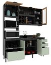 Ver imagem 7 de Armário de Cozinha Completa Modulada Reta 6 Peças 180cm Cz1203 Begônia Tecnomóbili